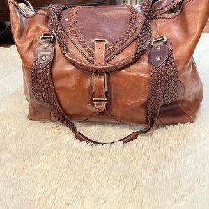 Vintage Cole Haan large leather tote bag.